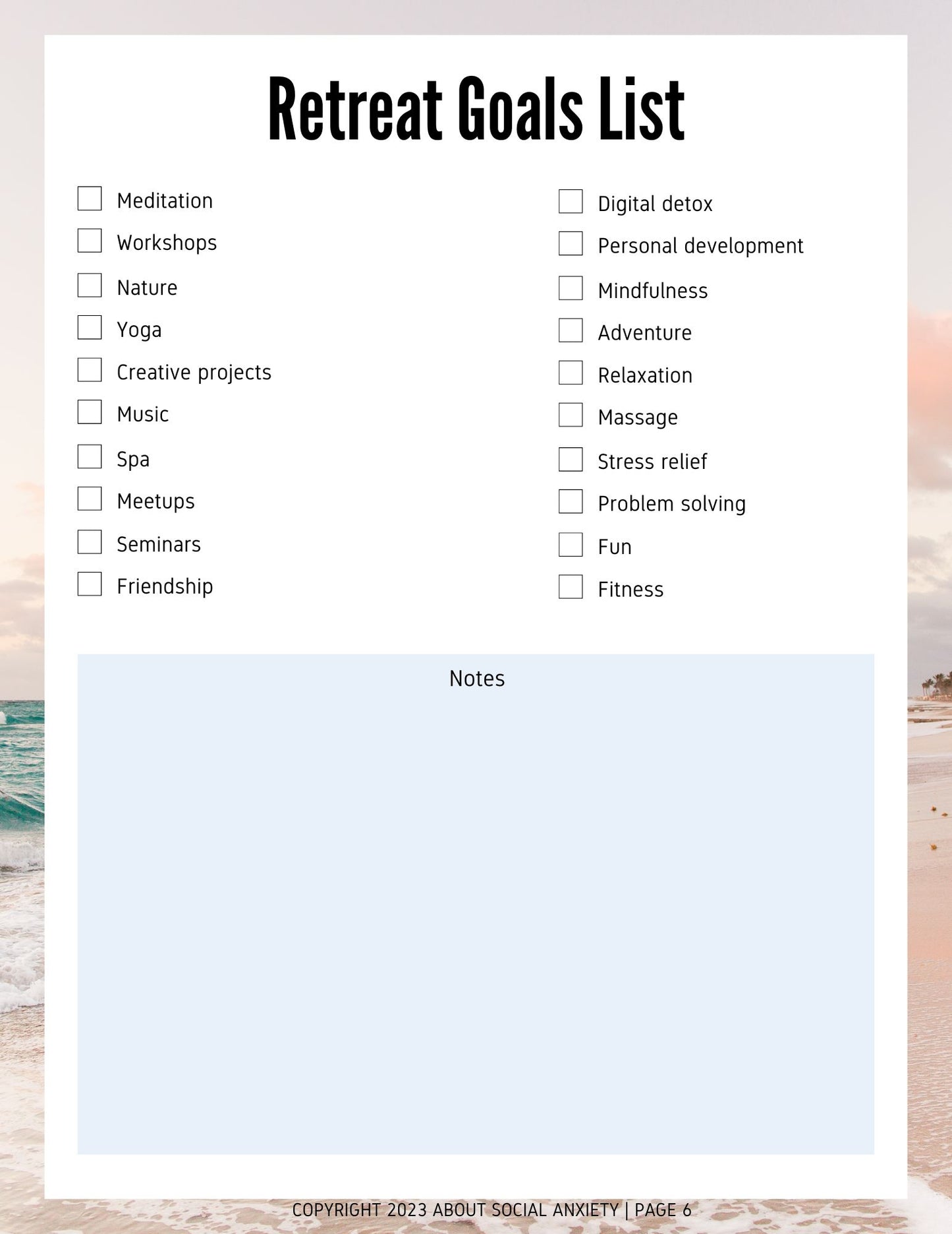 DIY Mental Health Retreat Planner