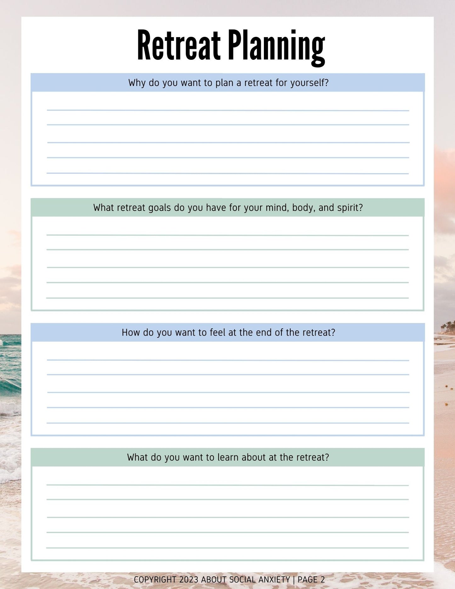 DIY Mental Health Retreat Planner